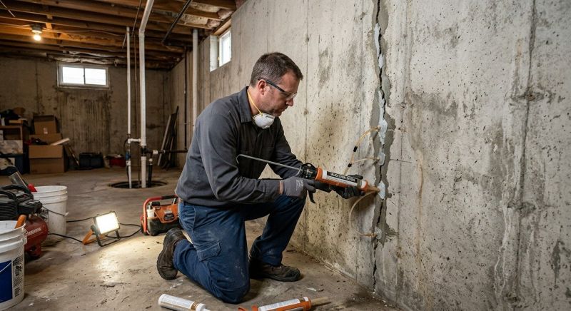 Basement Crack Repair in Lake Arrowhead, CA