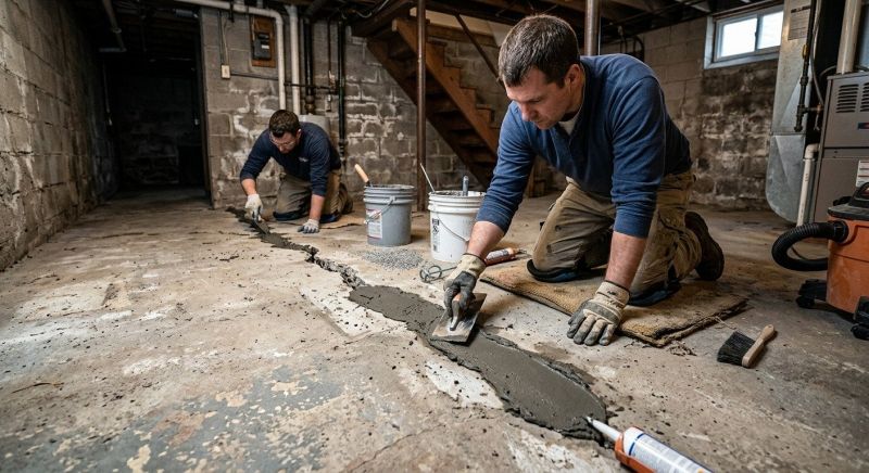 Cracked Basement Floor Repair in Lake Arrowhead, CA