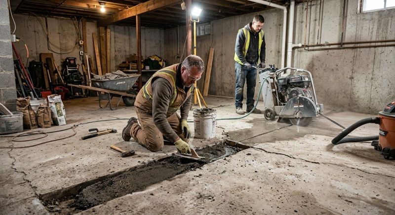 Cracked Basement Floor Repair in Lake Arrowhead, CA
