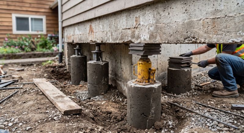 Foundation Pier Leveling in Lake Arrowhead, CA