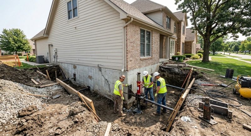 Sinking Foundation Repair in Redlands, CA